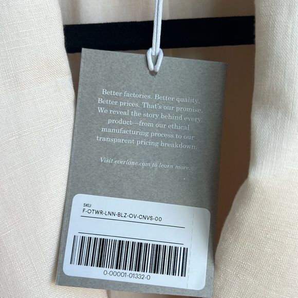 Everlane The Linen Oversized Blazer in Canvas - Picture 11 of 16